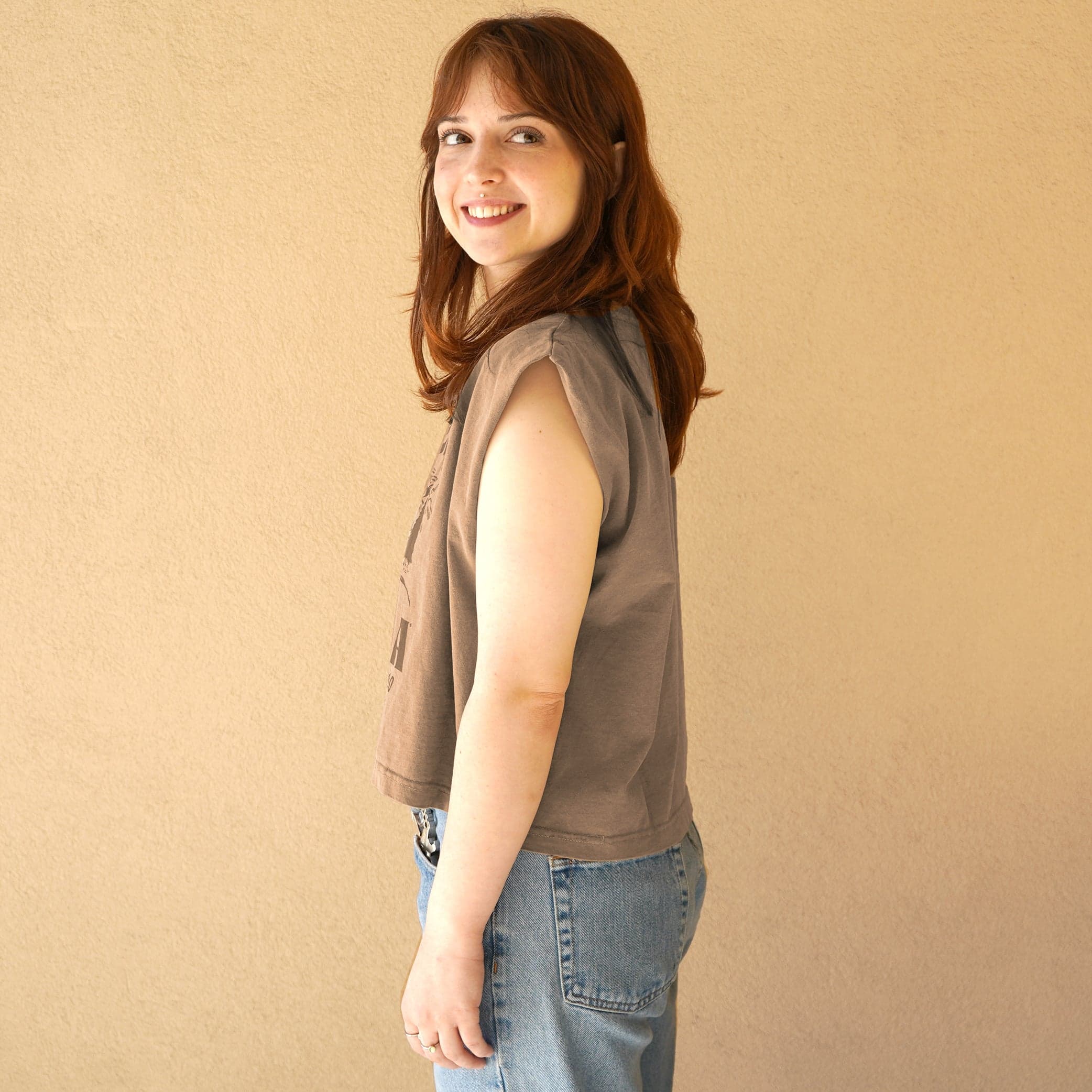 Sierra Nevada Brewing Co. Boxy Tank worn by a woman angled to the side